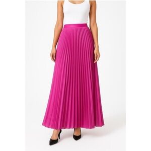 Bebe pink pleated maxi skirt